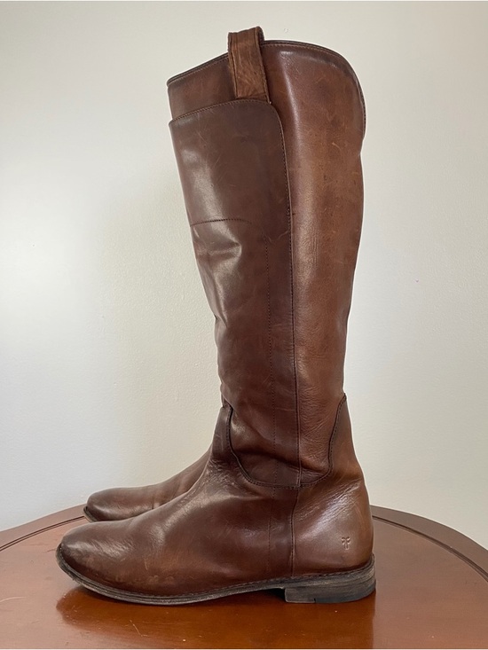 Frye Shoes - Frye Women's Paige Brown Leather Tall Riding Boots | US 10